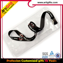 Imprint custom polyester tube lanyard with work id card holder